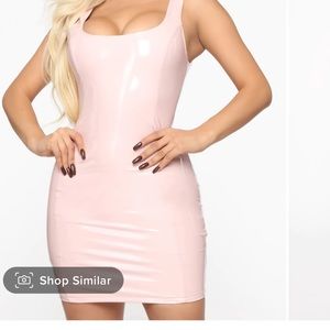 Fashion Nova Mystery Making Latex Mini Dress
